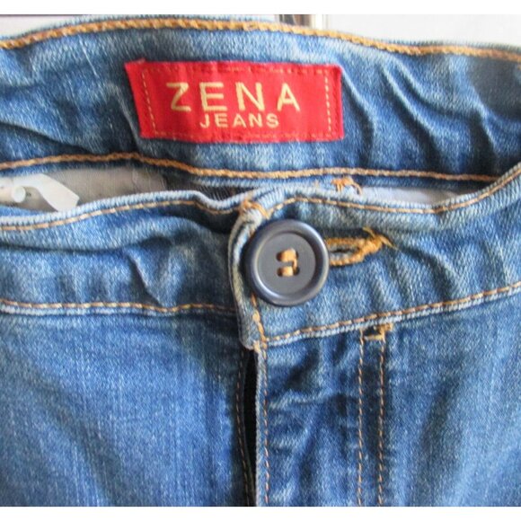 12 32x32  Womens Denim Jeans Arrowhead Loops Rancher Wife Vtg 80s ZENA INDIGO - Picture 4 of 6